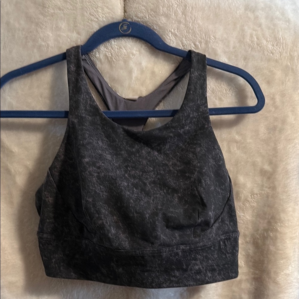 Lululemon grey and lavender sports bra. Size 12